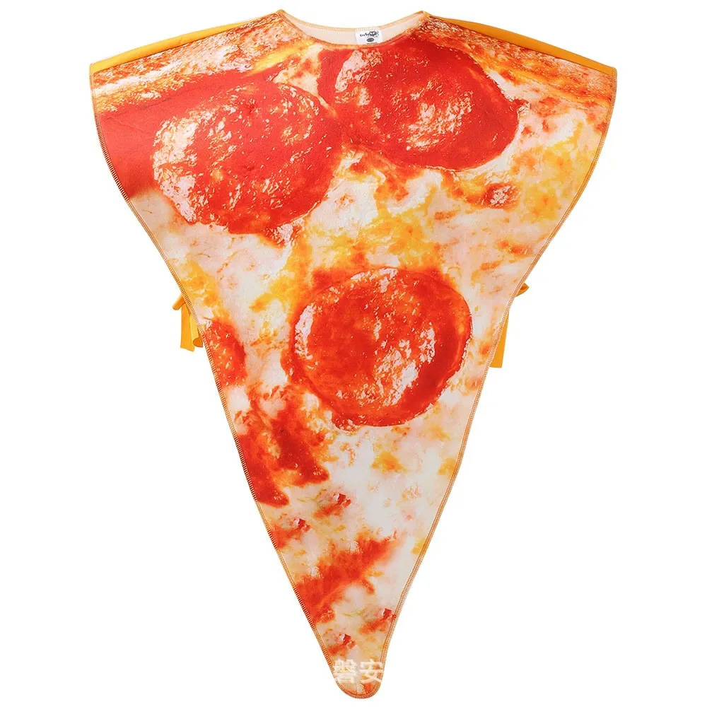 Disfraz de cosplay de rebanada de pizza divertida unisex para niños
