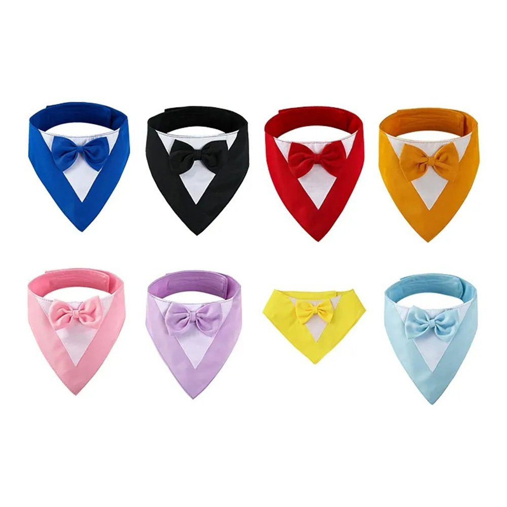 Collar de Bandana Formal con Pajarita para Mascotas