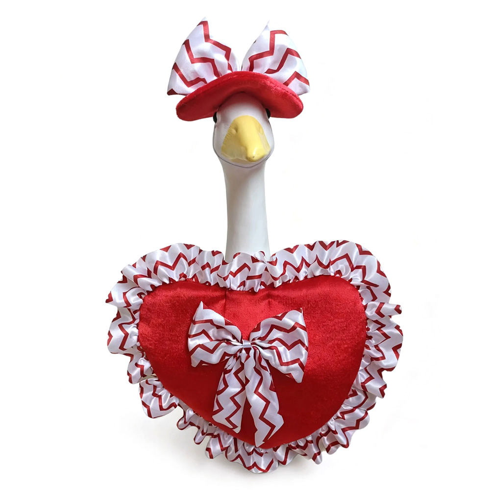 Disfraz de Ganso de Porche en Forma de Corazón con Lazos para San Valentín