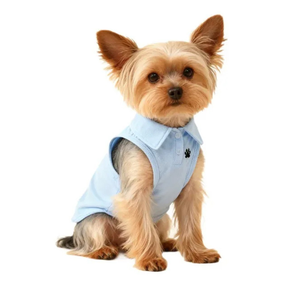Camisa Polo Transpirable de Color Sólido para Perro de Verano