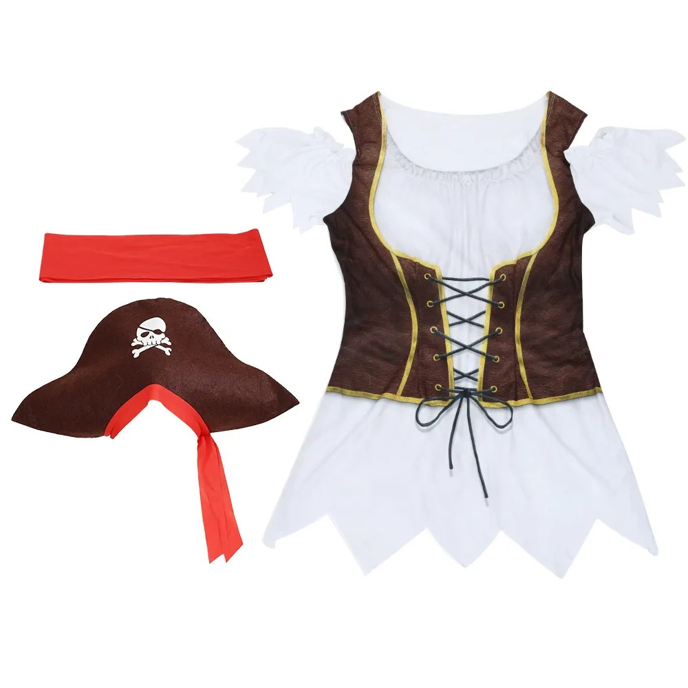 Vestido de pirata para Halloween para mujer