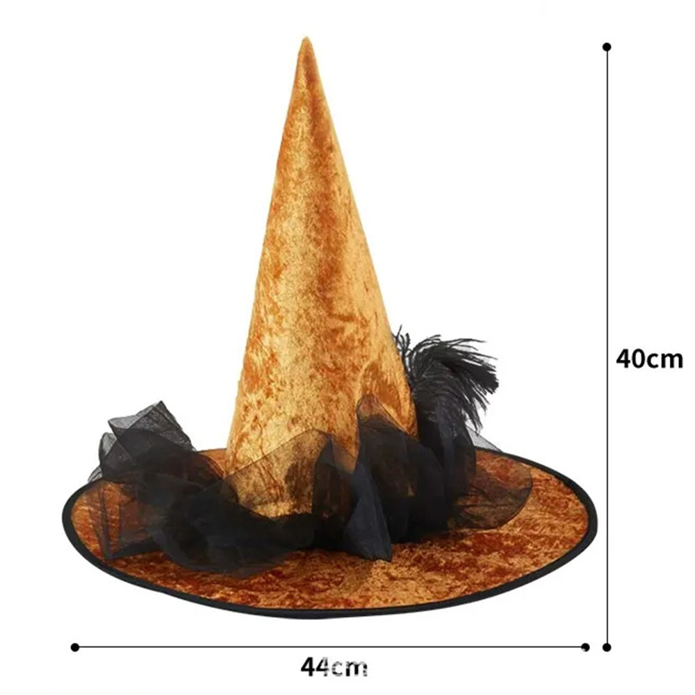 Sombrero de bruja de Halloween Sombrero de disfraz de fiesta de rosa negra