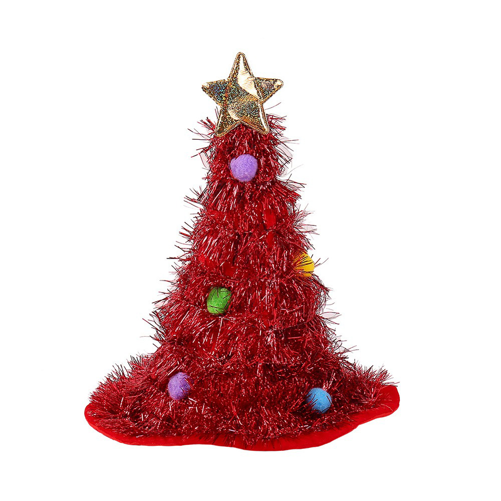 Accesorio divertido del traje del sombrero del árbol de Navidad rojo verde
