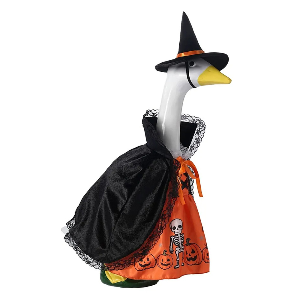 Traje de ganso de porche de bruja de Halloween para ganso de 23 pulgadas